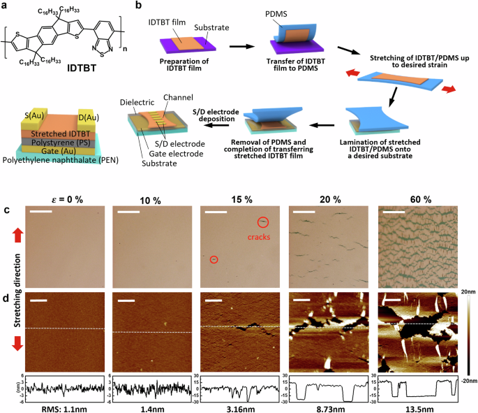 ToC graphic for Strain-Dependent Charge Trapping and Its Impact on the Operational Stability of Polymer Field-Effect Transistors